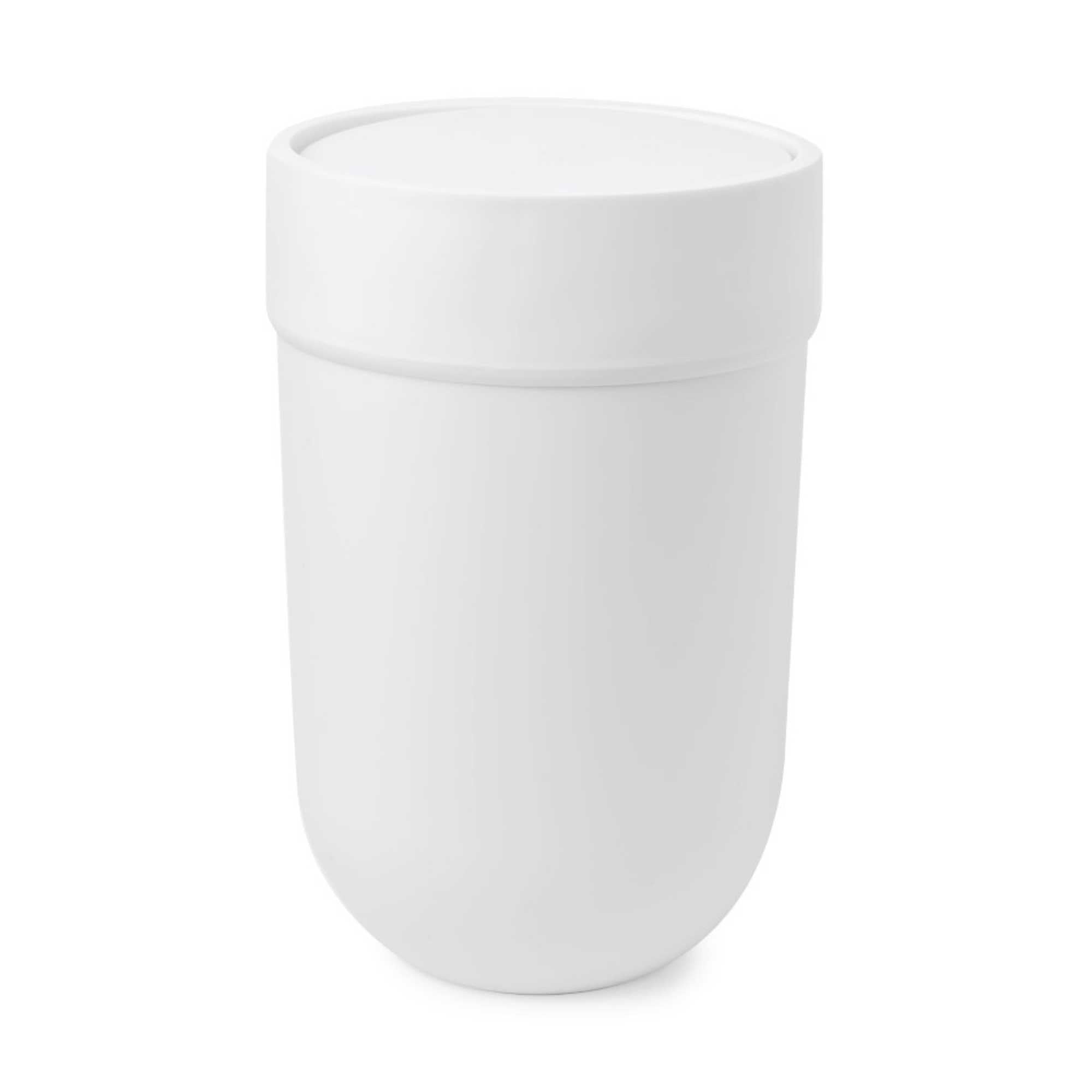 Umbra Touch Waste Can With Lid (6 L) , White