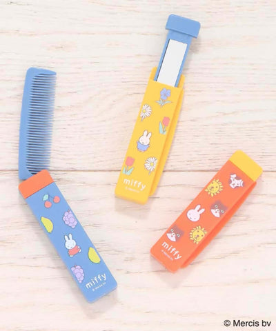 Miffy Colorful Sagara comb & mirror, orange
