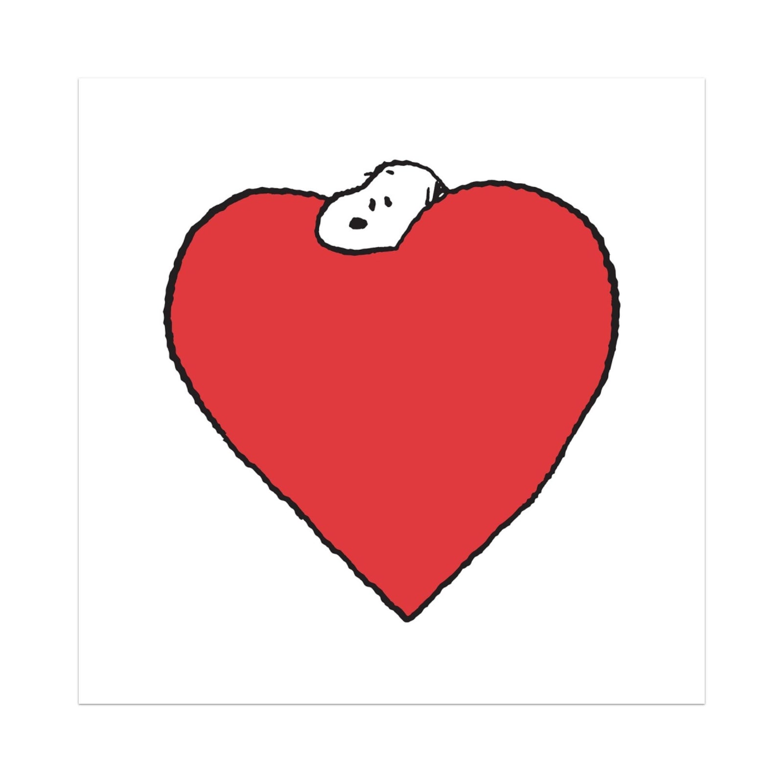 Hpye Snoopy With Heart greeting card