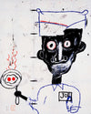 Jean-Michel Basquiat Ligne Blanche Porcelain Espresso Cup Set of 2 , Eyes et Eggs