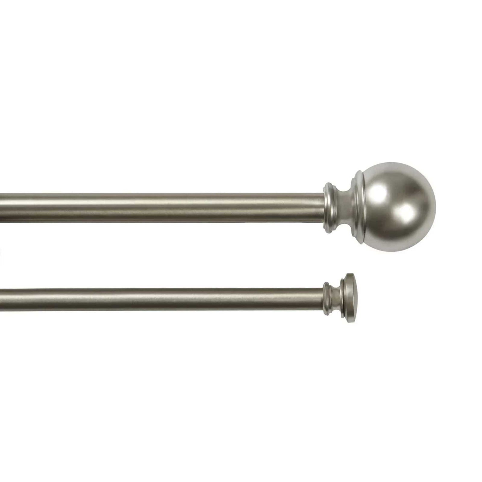 Umbra Diverge Expantable Double Curtain Rod (122-224cm) , Nickel
