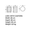 Hay Facet low cabinet, spinach green