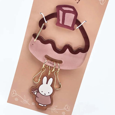 Miffy Cake Shaped key charm, chocolate