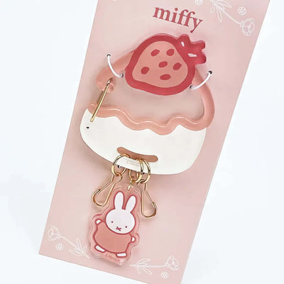 Miffy Cake Shaped key charm, strawberry