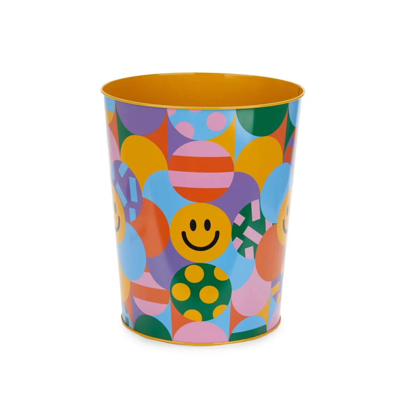 Balvi Los Pepes Smileys Yellow waste basket