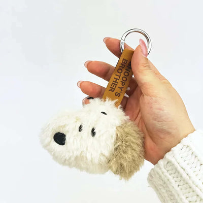 Peanuts Snoopy Mascot face tag, brown