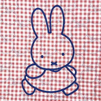 Miffy GinghamPop quilted mini tote, red