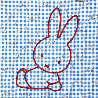Miffy GinghamPop quilted mini tote, blue