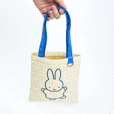 Miffy GinghamPop quilted mini tote, yellow