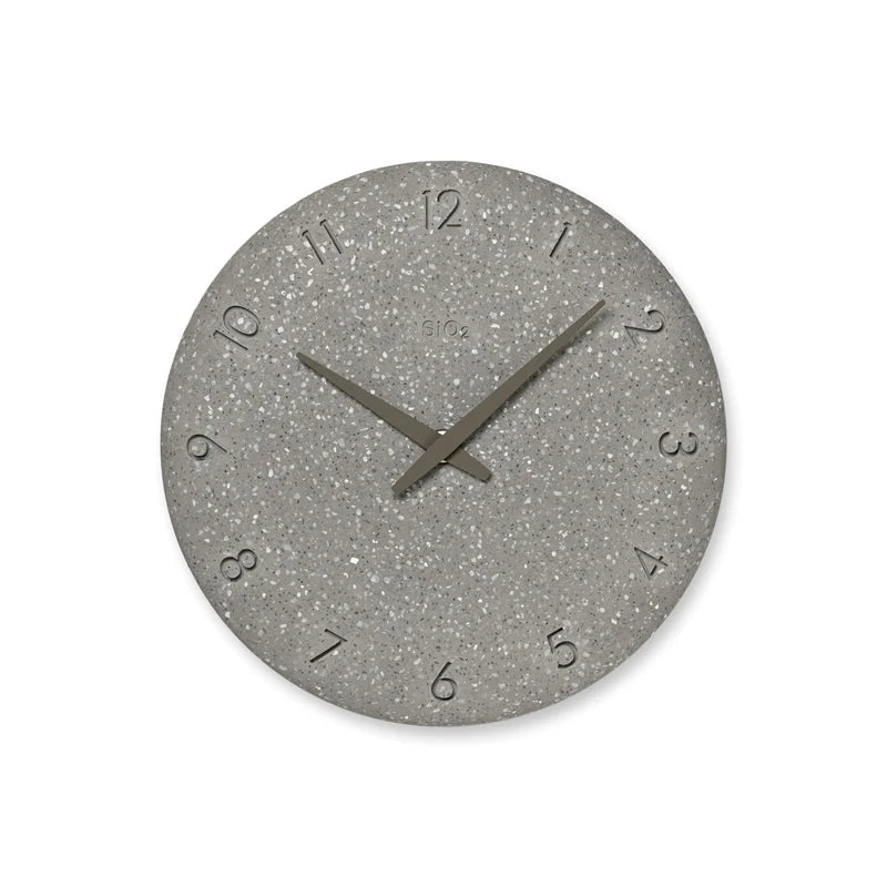 Lemnos Diatomaceous Earth clock, grey