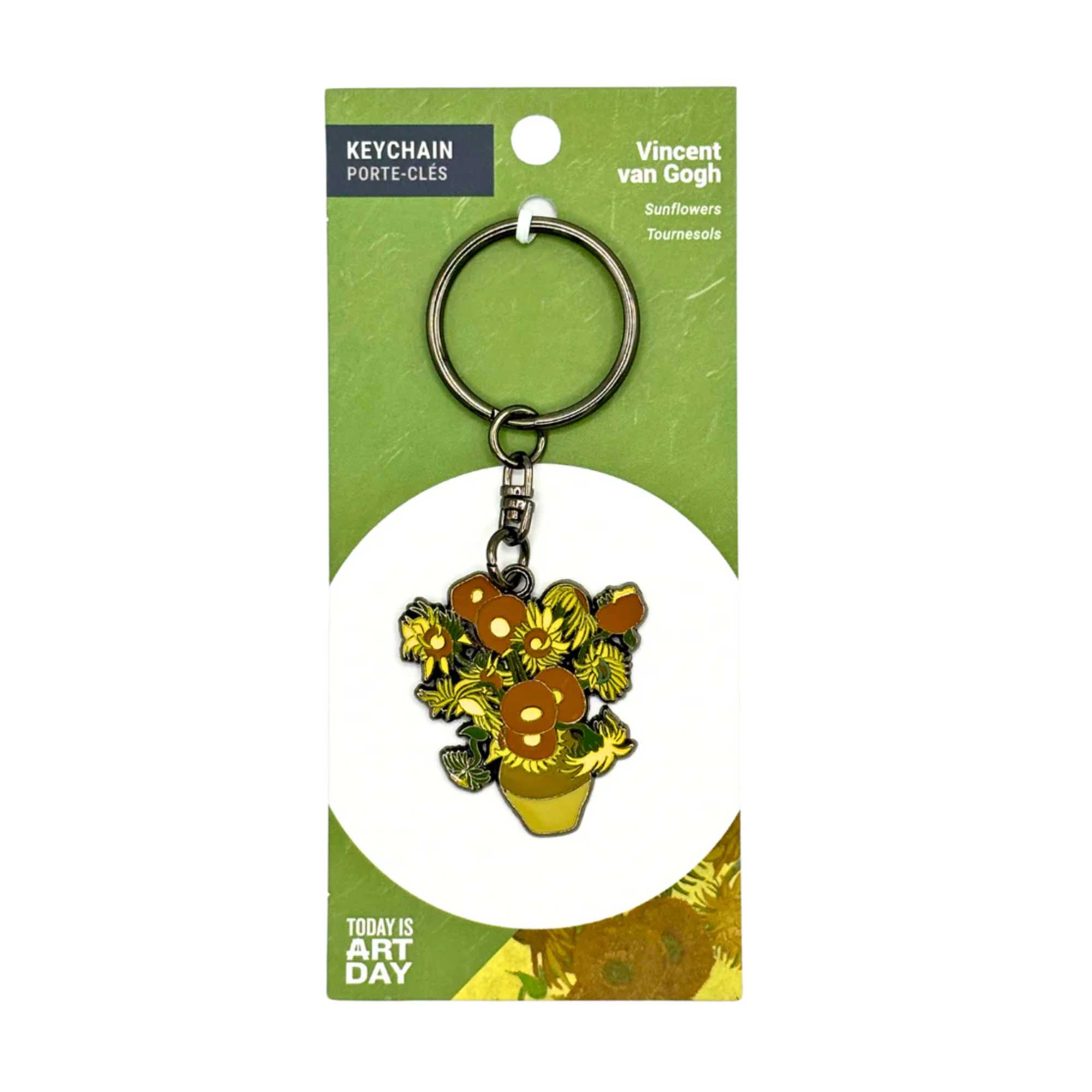 Today is Art Day Sunflowers Keychain