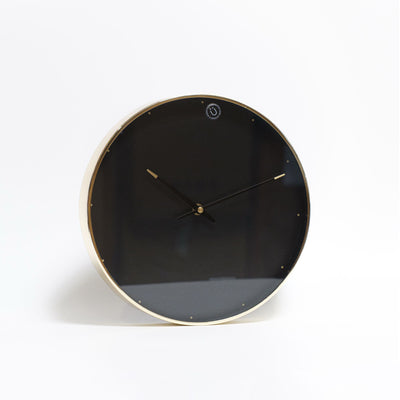 refurbished | Hübsch Time Wall Clock, Brass/Black