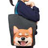 Marushin Wonderful Peace Love Eyes Tote Bag, shiba