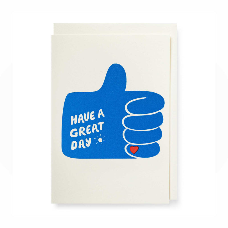 Archivist 'Have a Great Day' luxury letterpress printed card