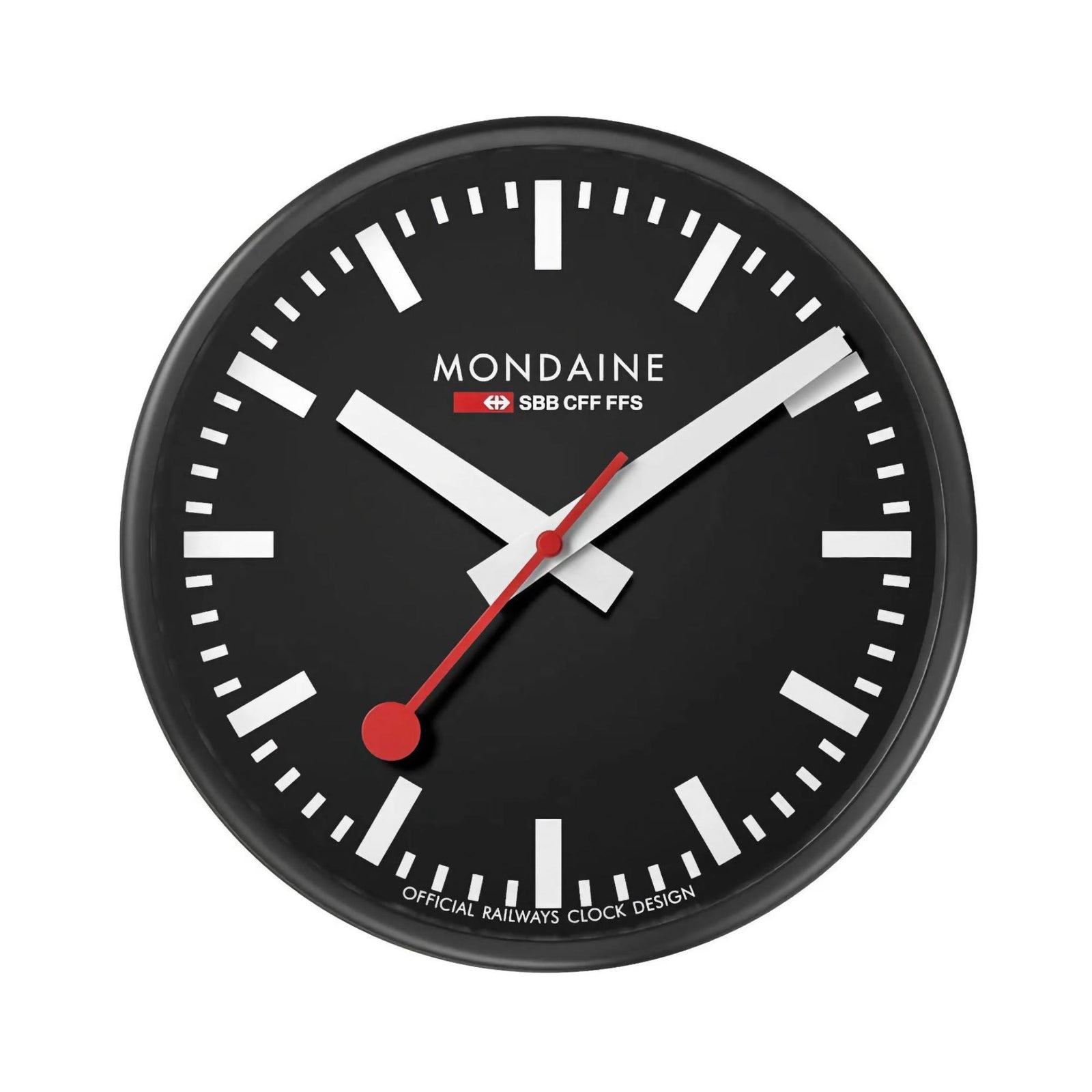 Mondaine wall clock ø25, black