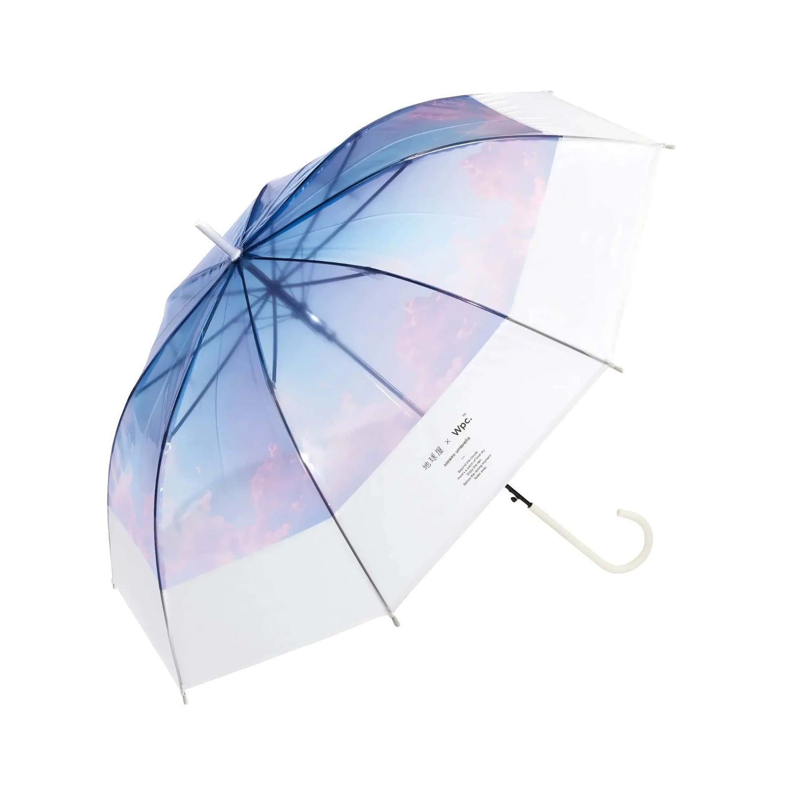 Wpc. × Chikyuya Dreamy Sky transparent long umbrella, twilight