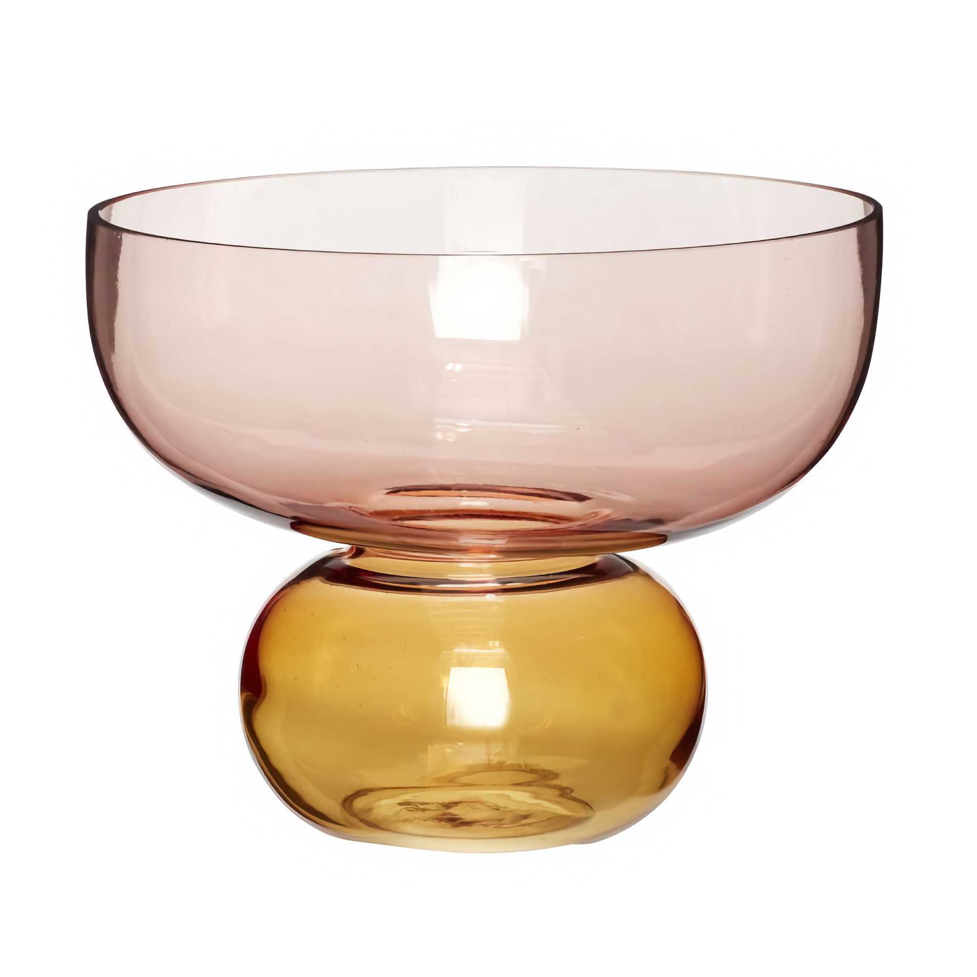 Hubsch Show Vase, Pink/Amber