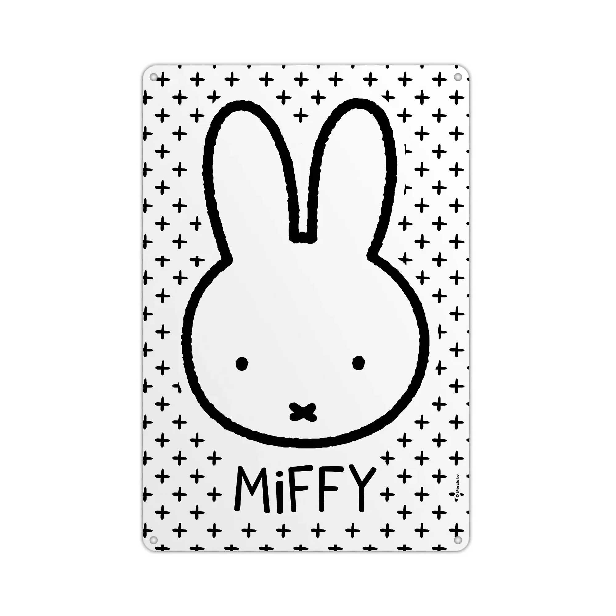 Star Edition Miffy metal sign, face