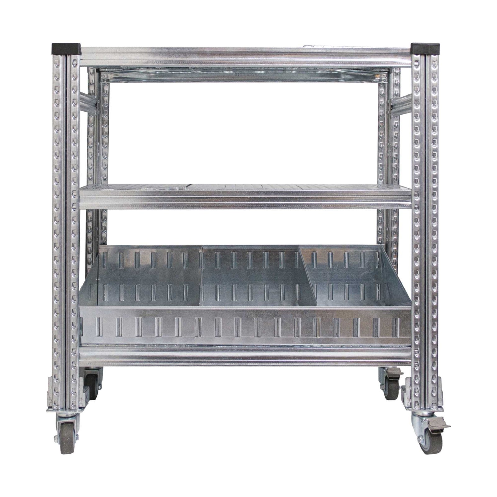 Metalsistem Unishelf Trolley (100x40x100cm) , Galvanized Steel