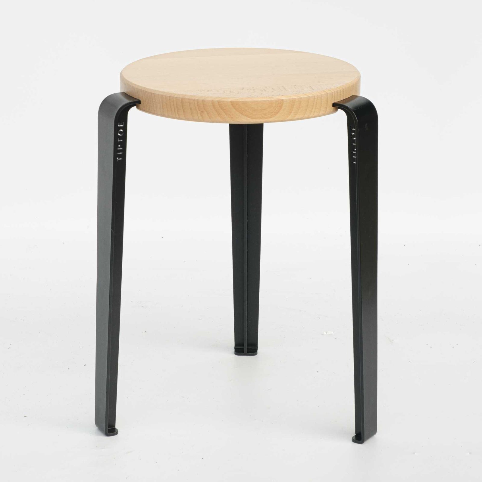 Tiptoe Lou stool, beech/black