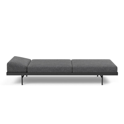 Innovation Living Puri daybed with walnut table, 350 taura deep grey