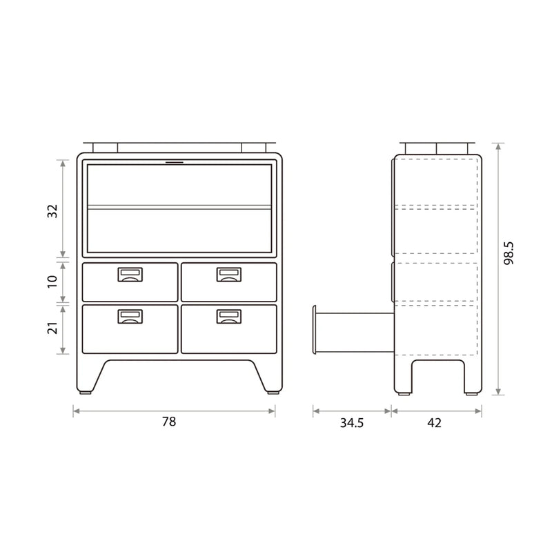 Dulton Cup Board, raw