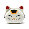 Mimi POCHI Japan Silicone Pouch, Maneki Neko/White