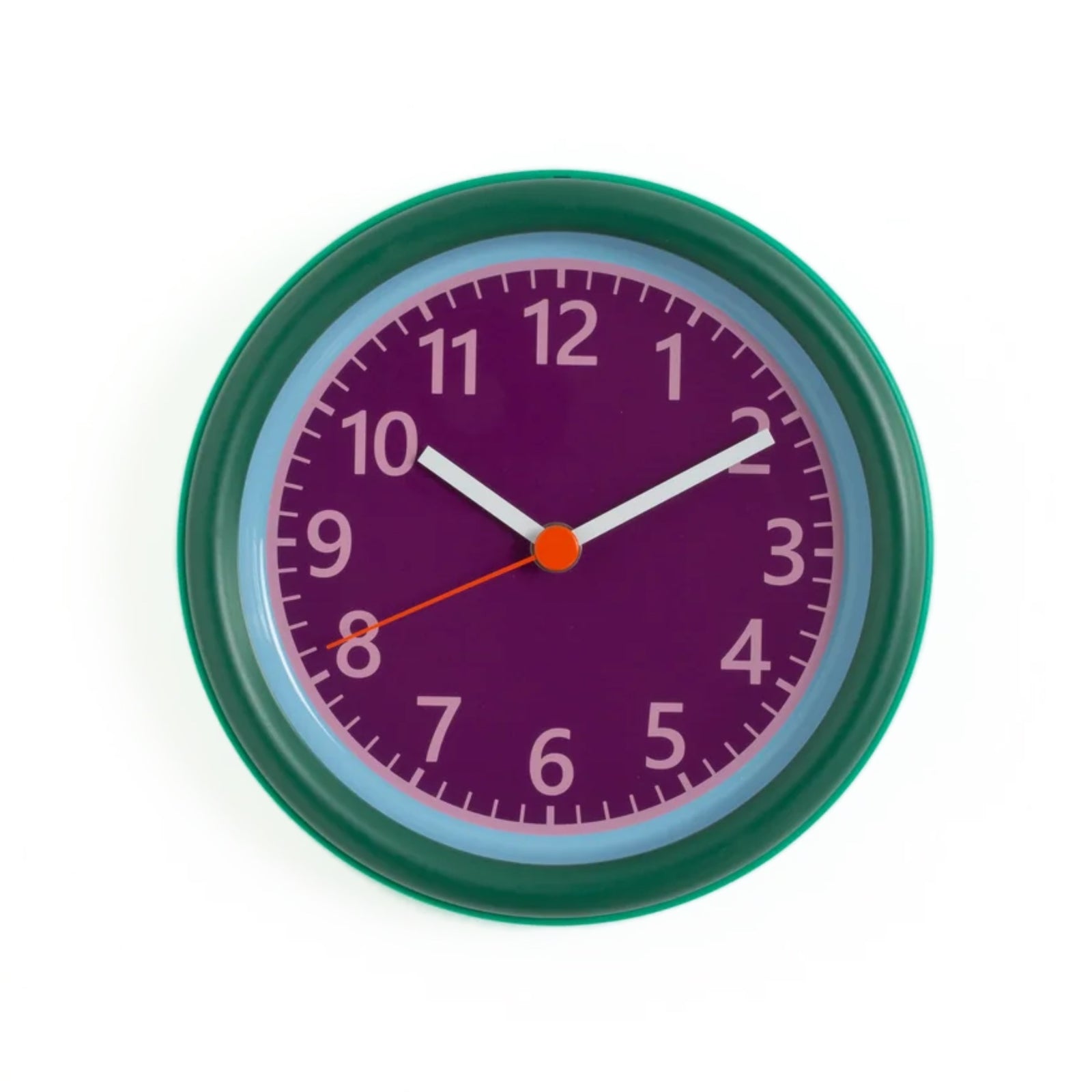 Sowden wall clock, purple/green