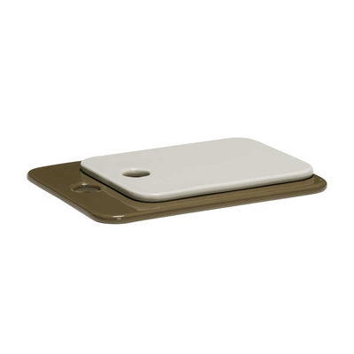 Hübsch Amare Ceramic Boards Sand/Olive (set of 2)