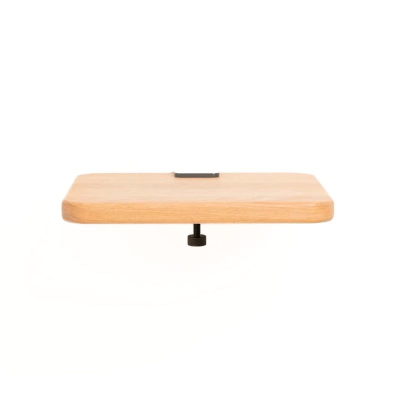 Tiptoe bracket wall shelf in solid oak, core edition
