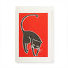 Archivist 'Black cat' luxury letterpress printed card