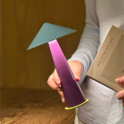 Fine Lumens Tipsy rechargeable lamp, pink/red