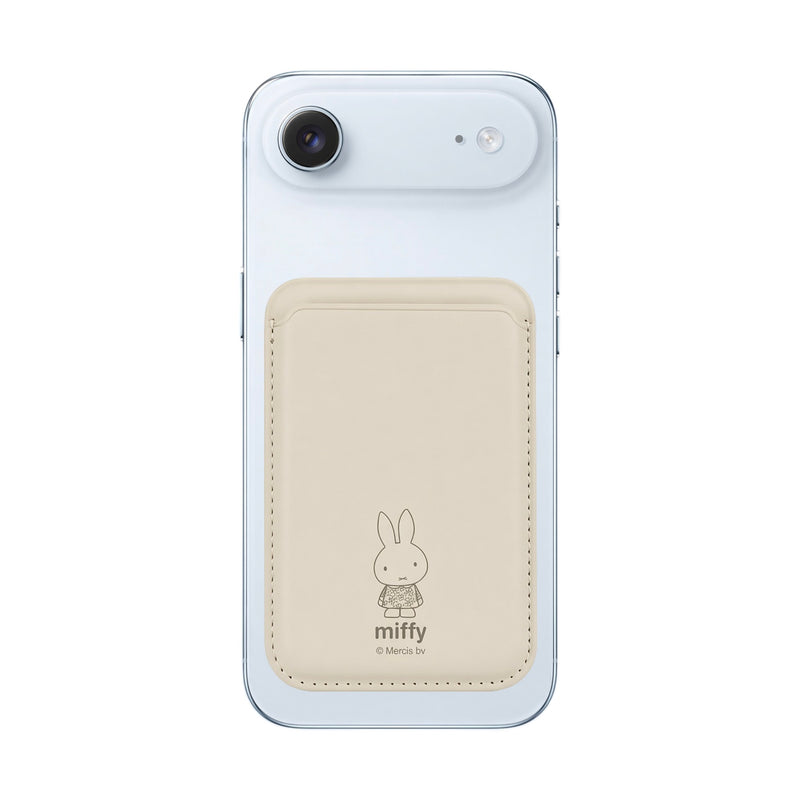 Miffy MagSafe wallet, warm grey