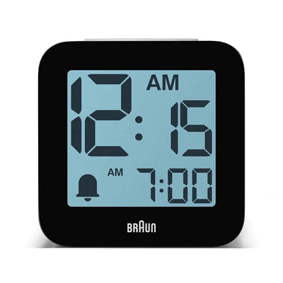 Braun BC25 time speaking digital alarm clock, white