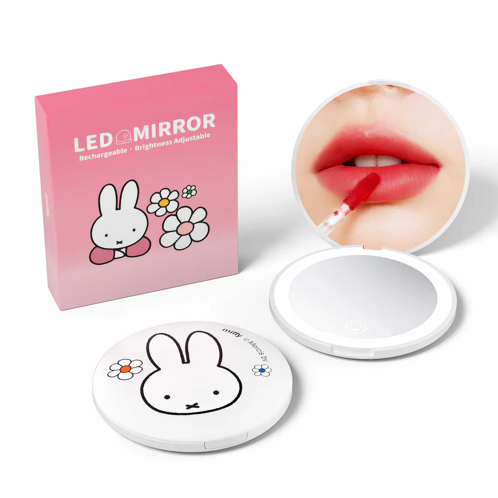 Miffy Handheld LED makeup Mirror