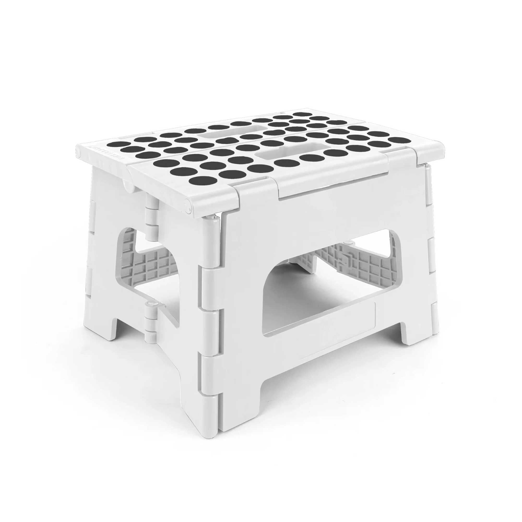 Kikkerland Rhino II folding step stool, white