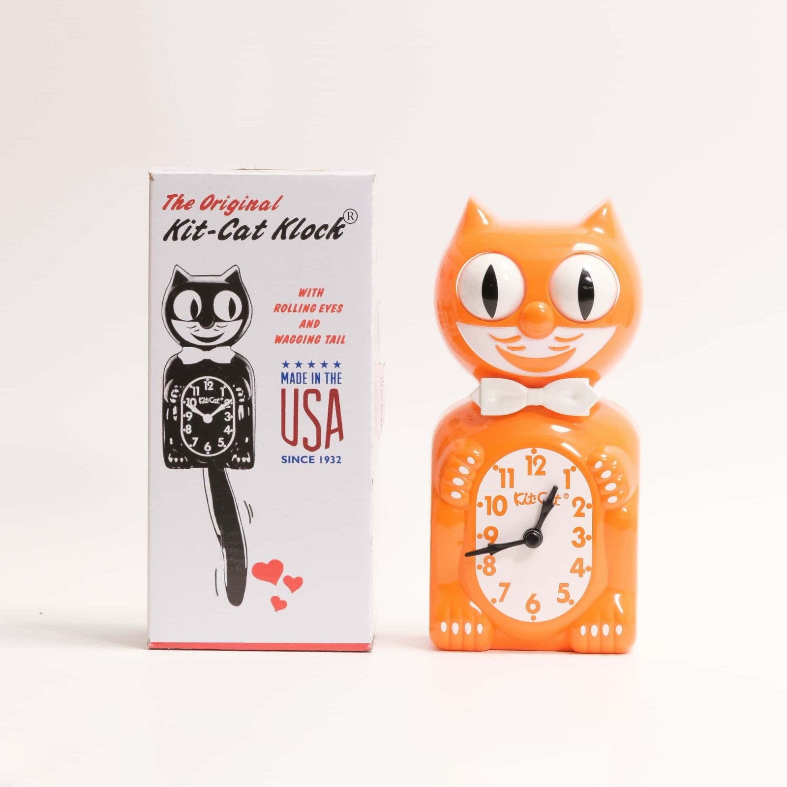 refurbished | Kit-Cat Klock wall clock, orange harvest male