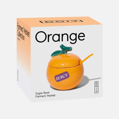 DOIY Farmer's Market Orange sugar bowl