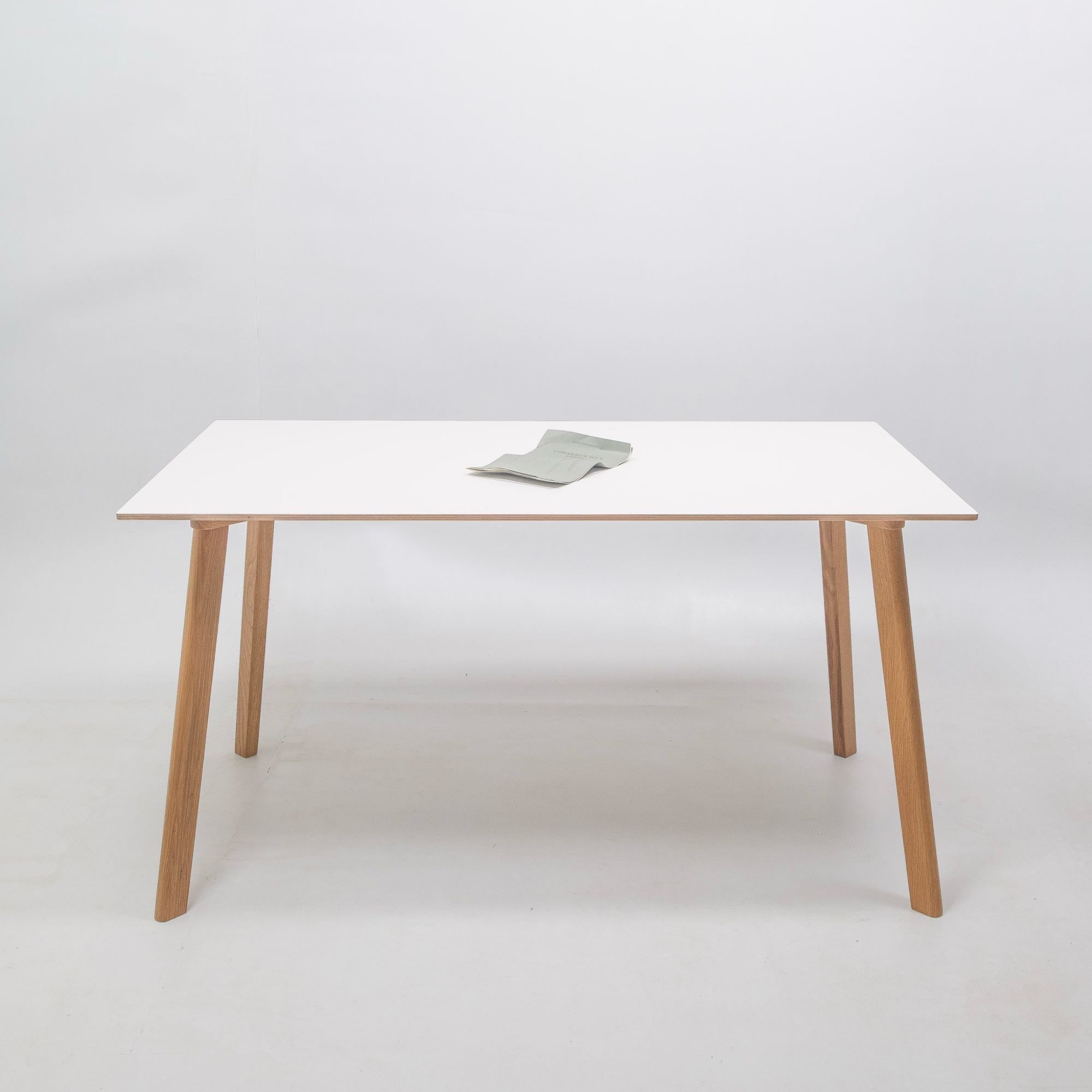refurbished | HAY Cph Deux 210 table L140xW75, pearl white/oak
