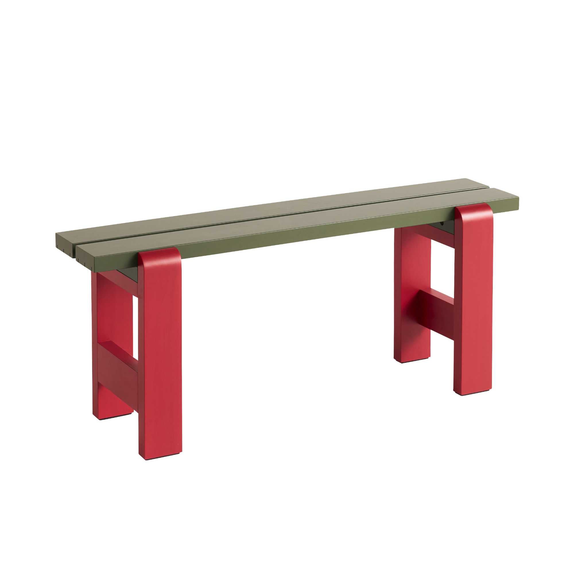 HAY Weekday Duo Bench 111cm, Olive/Red