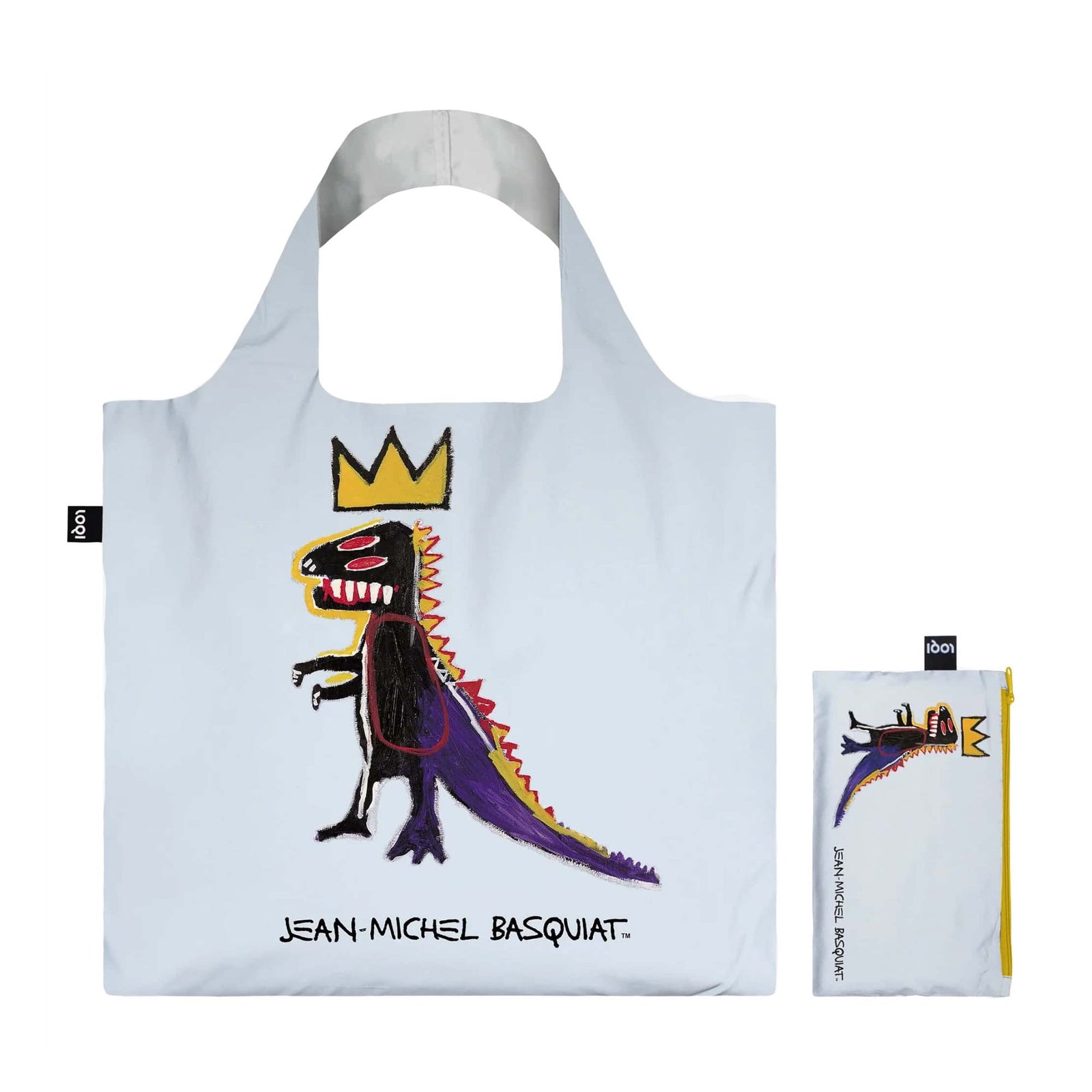 Loqi JEAN-MICHEL BASQUIAT Pez Dispenser reflective tote