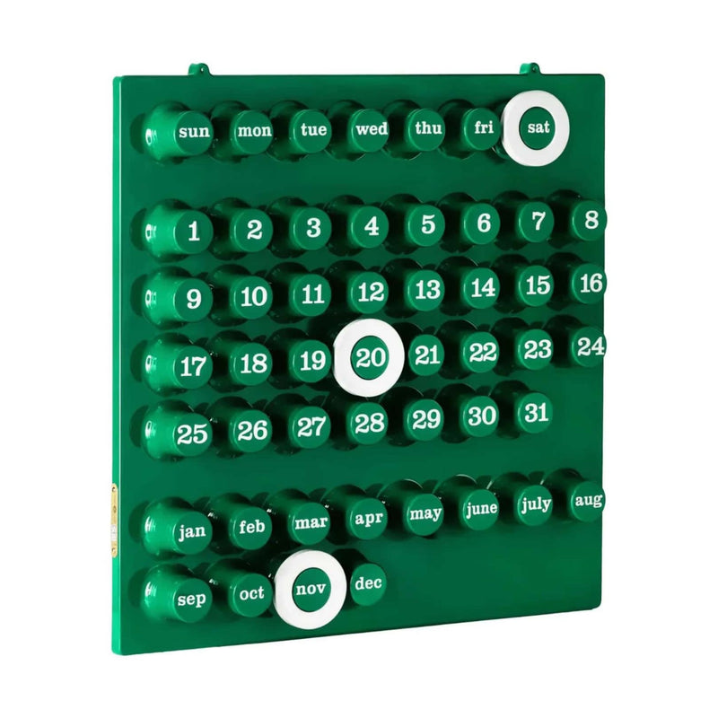 Ring-A-Date perpetual calendar, green