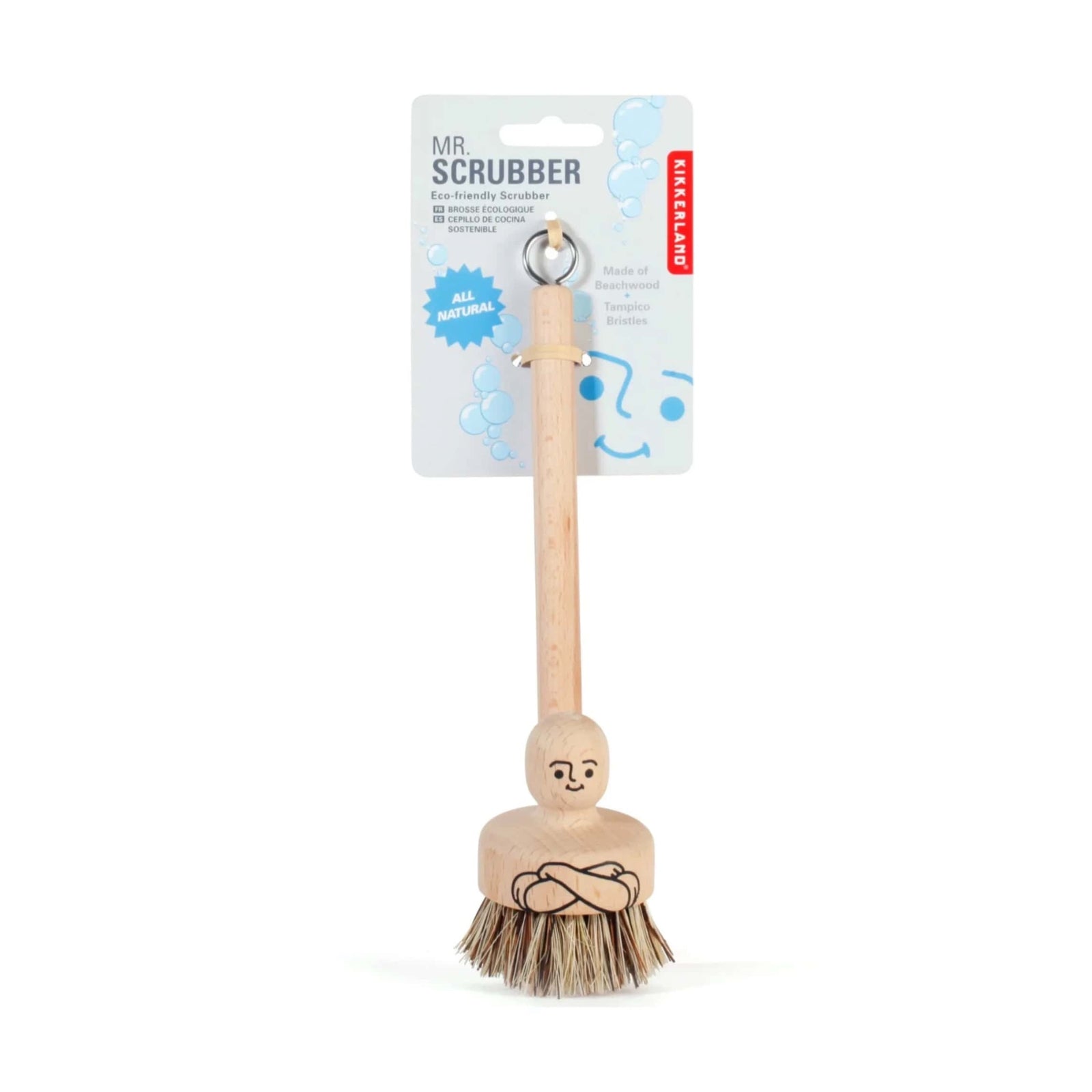 Kikkerland Mr Scrubber, beechwood