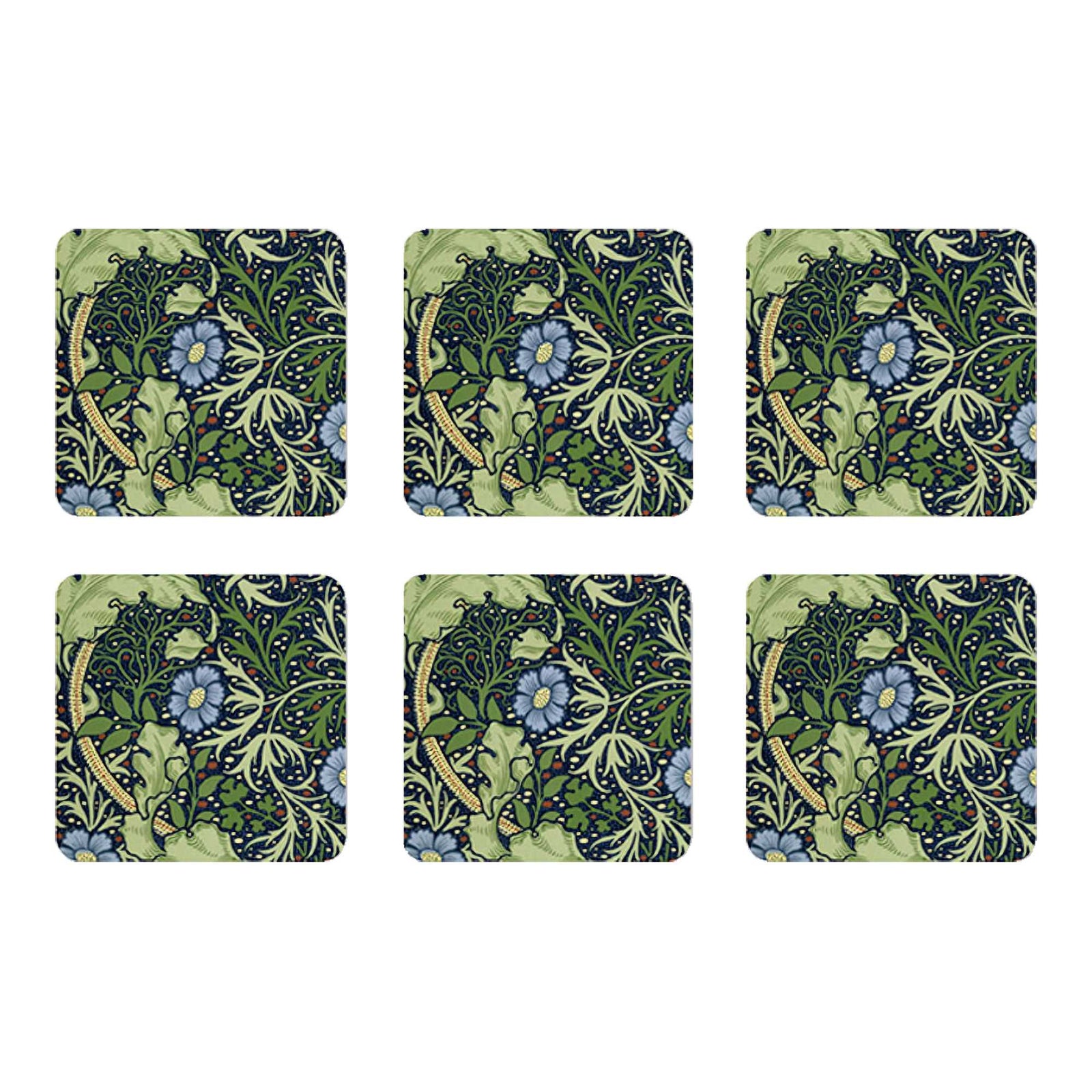 Åry Sweden Square Coaster Set (6 pcs), Seaweed