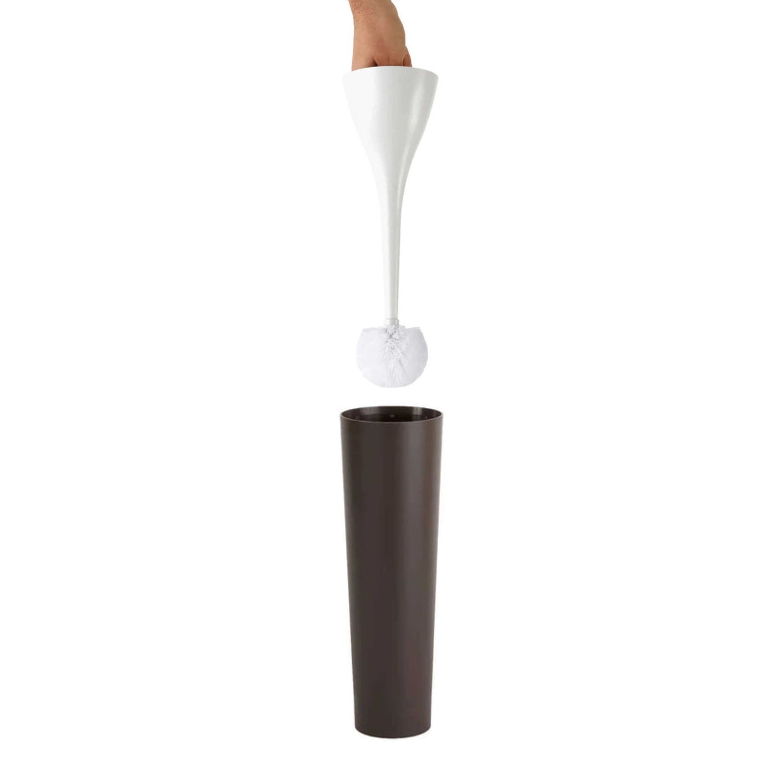 Heller Excalibur toilet brush by Philippe Starck, Chocolate