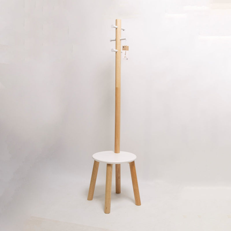 refurbished | Umbra Pillar stool & coatrack, white