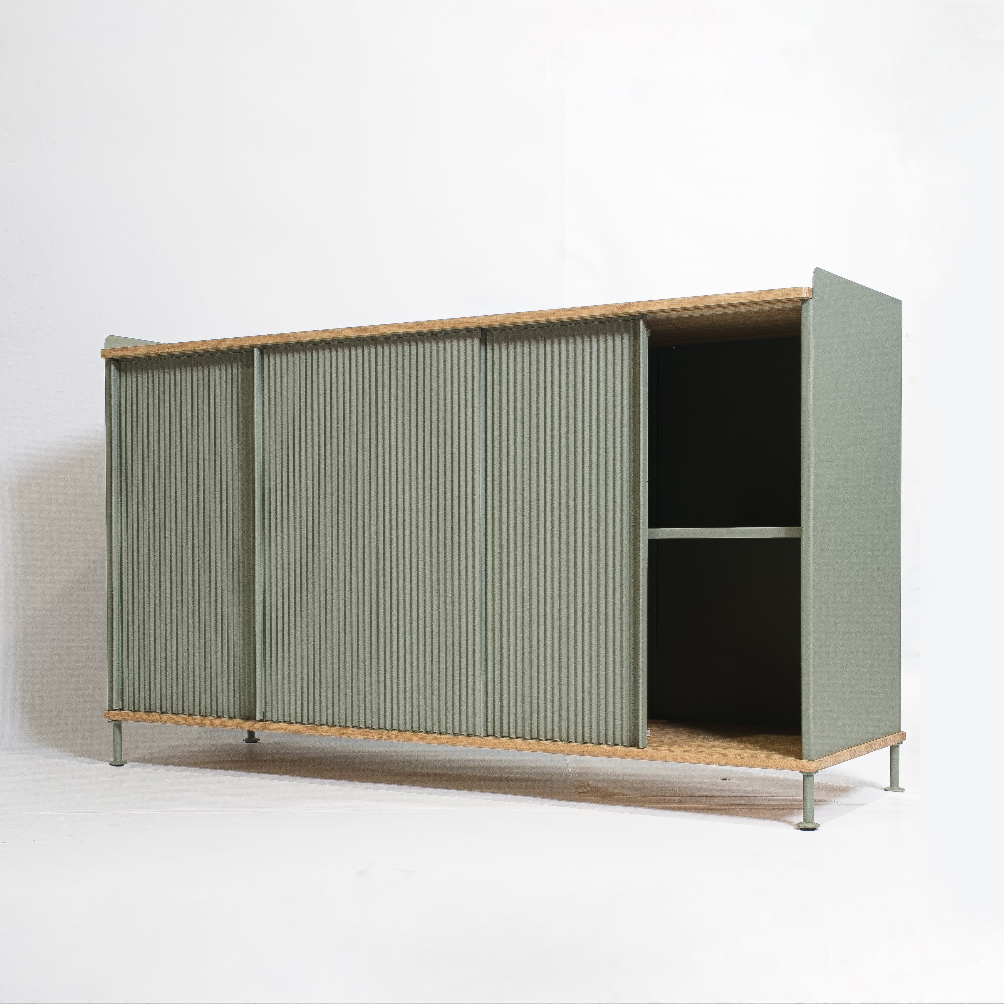 refurbished | Muuto Enfold Sideboard Wide Tall, Oak/Dusty Green