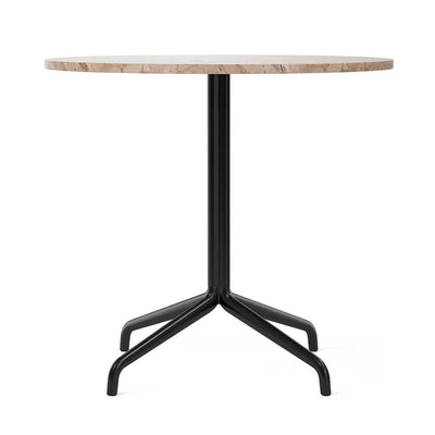 Harbour Column table round with star base Ø80, black/kunis breccia stone