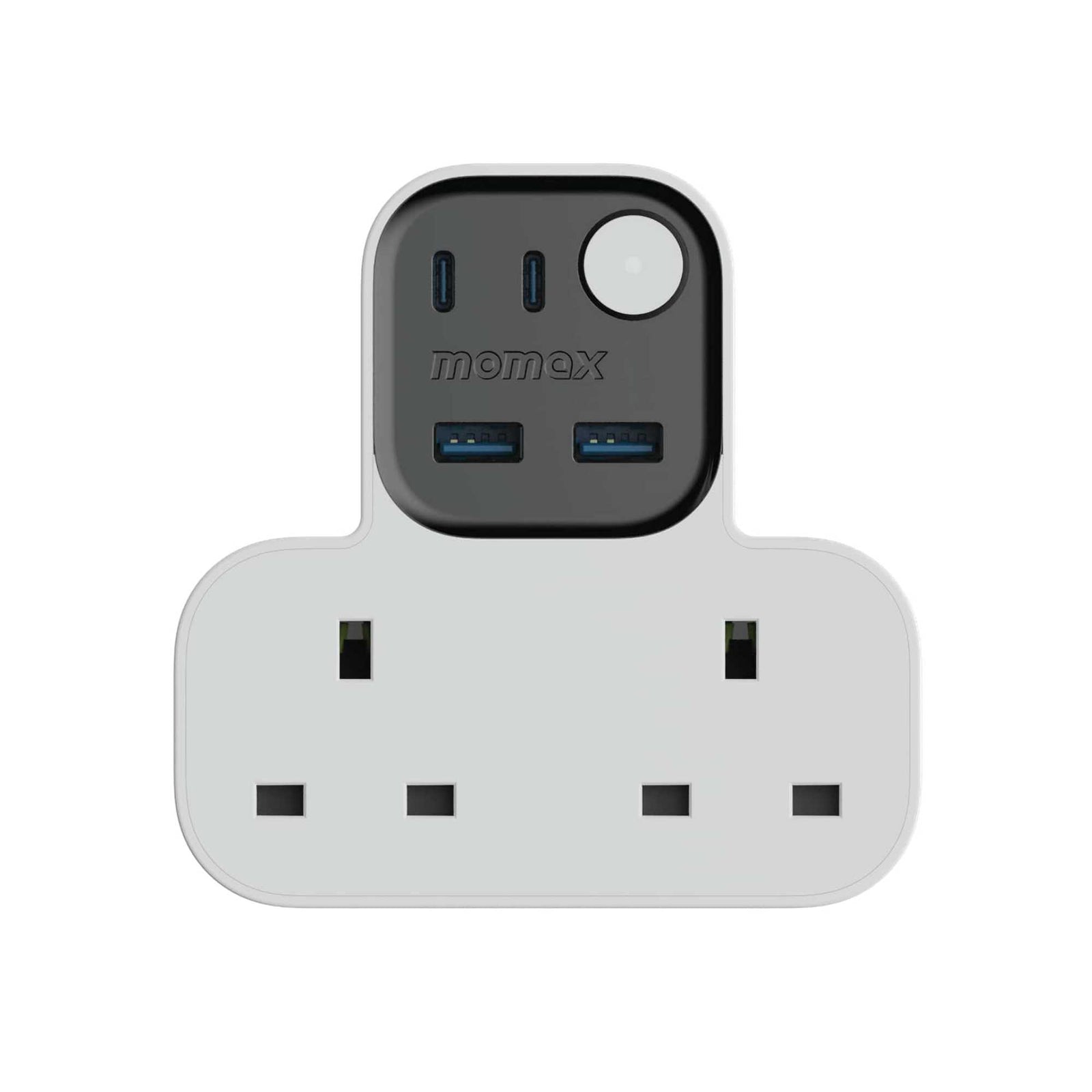 Momax 1-Charge Work Flow 25W T-shaped Extension 2 Socket with USB