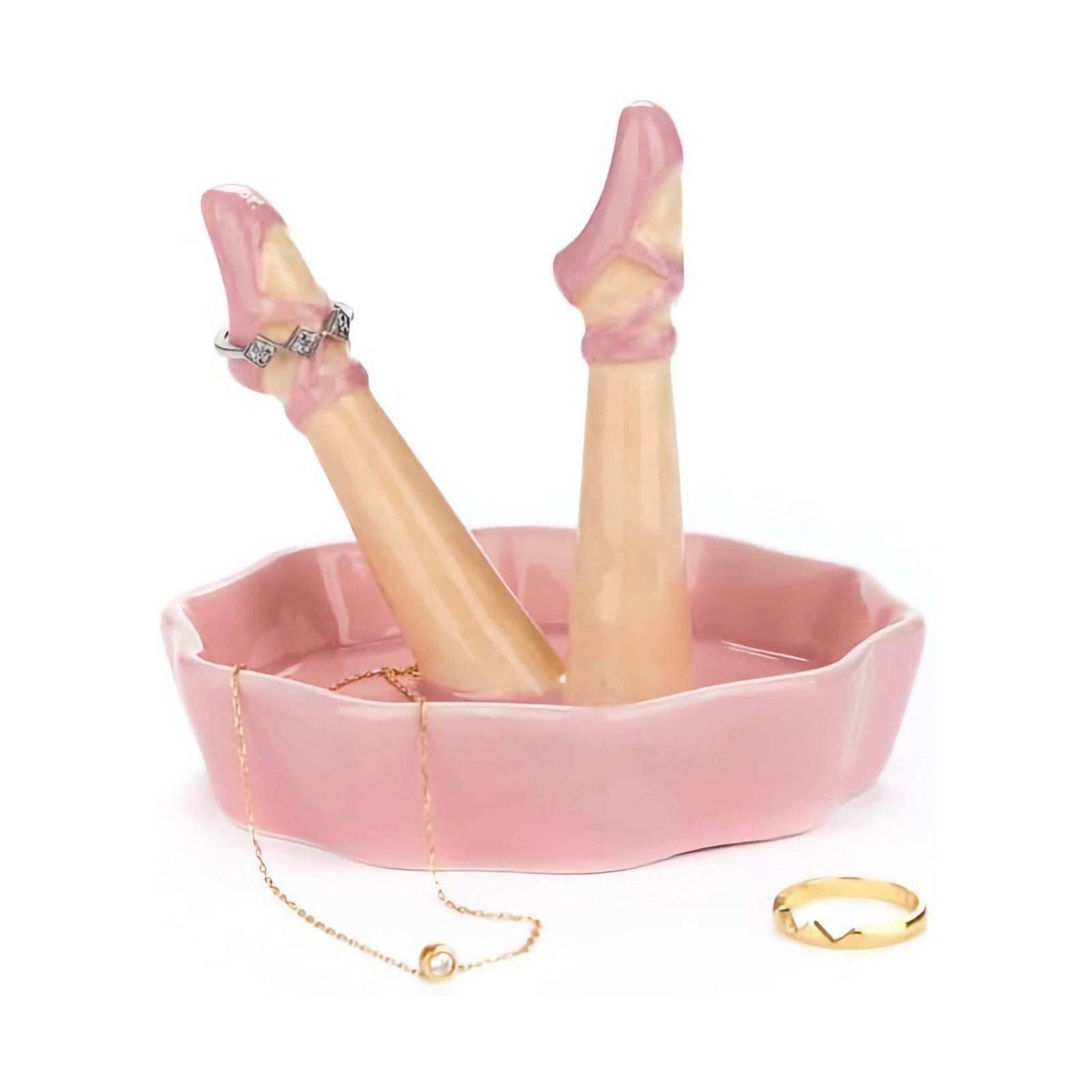 Balvi Happy Legs Dance ceramic ring holder